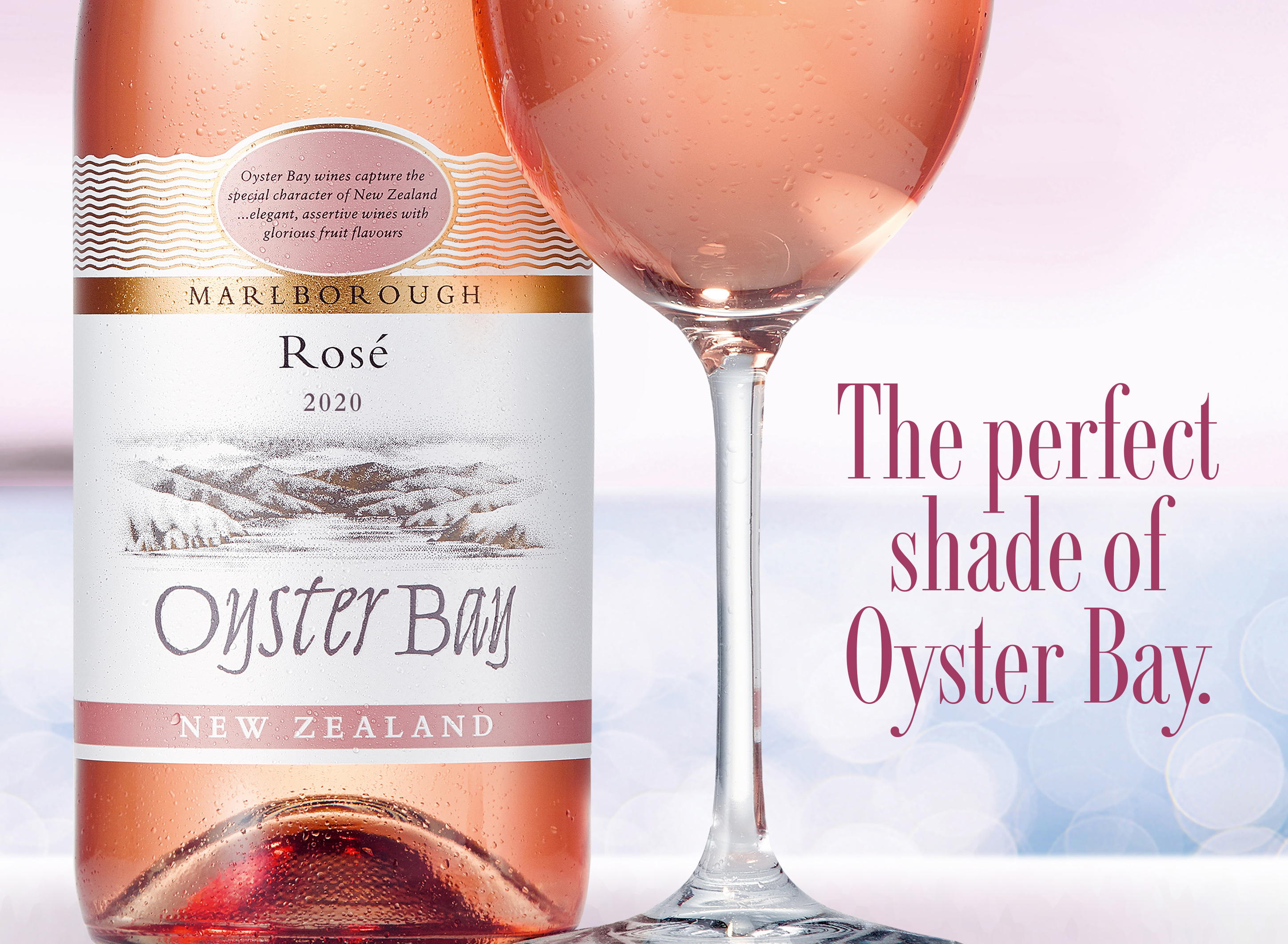 2020 oyster bay marlborough rose bottle glass tagline